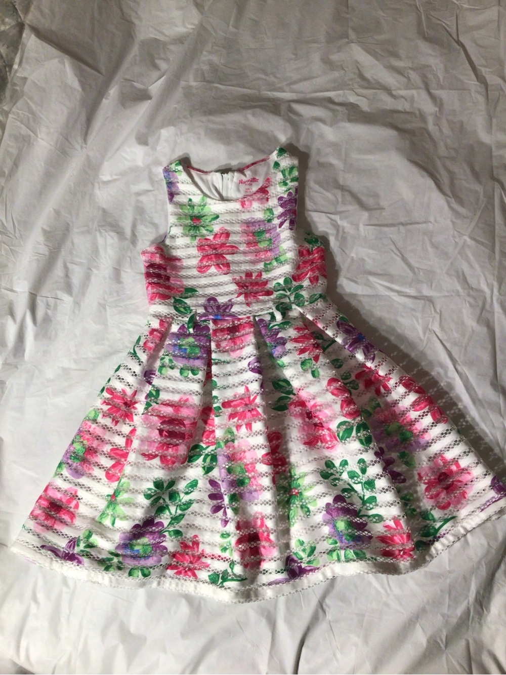Coquette Girl Dress- Floral Fit-and-Flare Dress